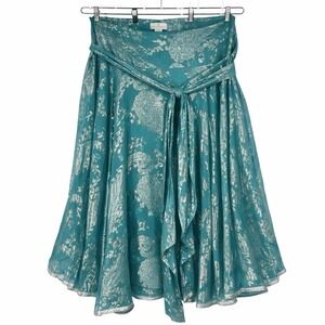Soft Surroundings 2X Plus Size Silk Blend Paisley Full Skirt